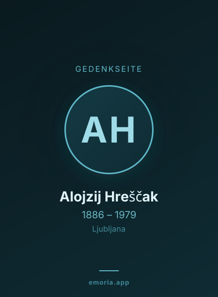 Gedenkportrait von Alojzij Hreščak