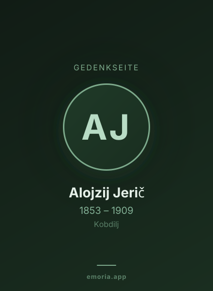 Gedenkportrait von Alojzij Jerič