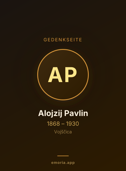 Gedenkportrait von Alojzij Pavlin