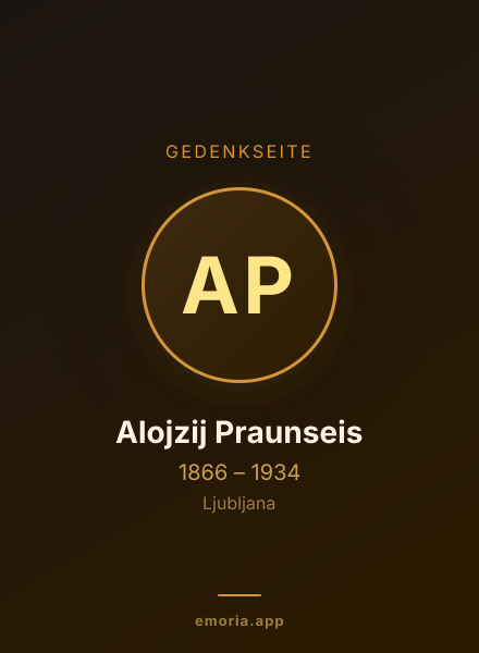 Gedenkportrait von Alojzij Praunseis