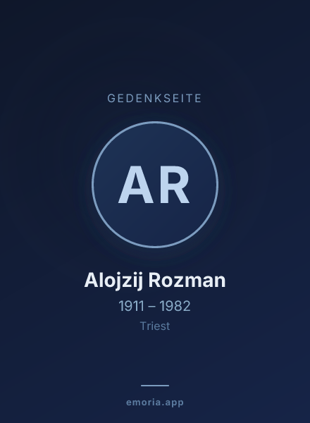 Gedenkportrait von Alojzij Rozman