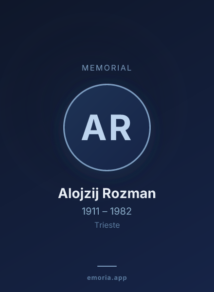 Memorial portrait of Alojzij Rozman