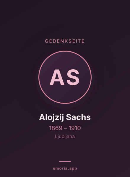 Gedenkportrait von Alojzij Sachs