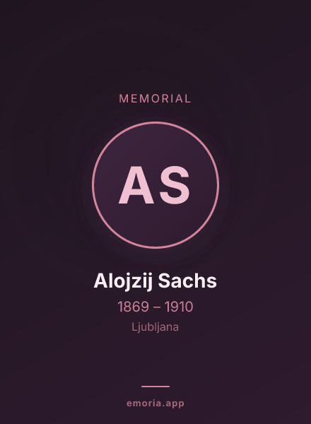 Memorial portrait of Alojzij Sachs