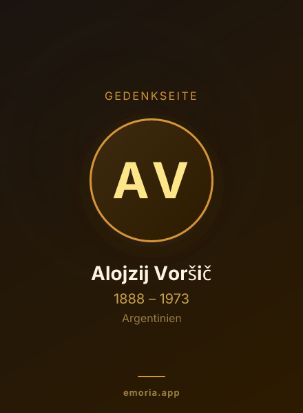 Gedenkportrait von Alojzij Voršič