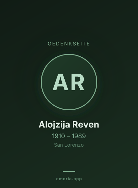 Gedenkportrait von Alojzija Reven