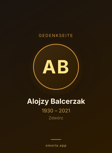 Gedenkportrait von Alojzy Balcerzak