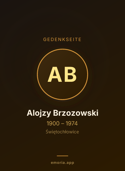 Gedenkportrait von Alojzy Brzozowski