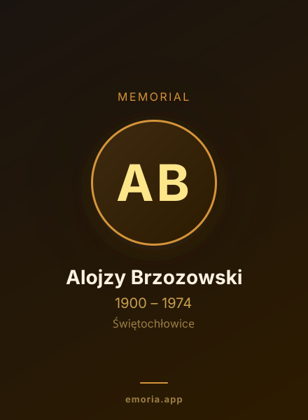 Memorial portrait of Alojzy Brzozowski