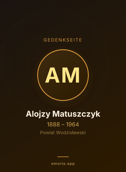 Gedenkportrait von Alojzy Matuszczyk