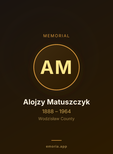 Memorial portrait of Alojzy Matuszczyk