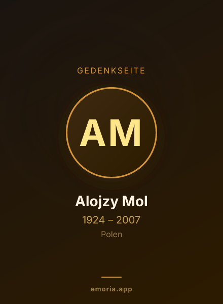 Gedenkportrait von Alojzy Mol