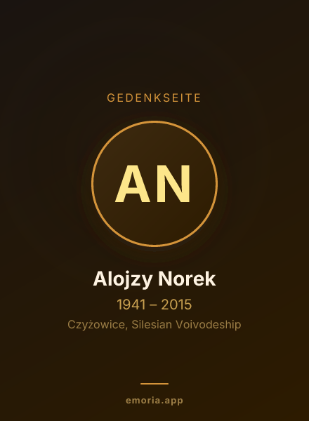 Gedenkportrait von Alojzy Norek