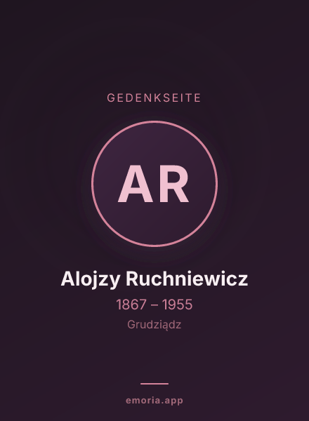 Gedenkportrait von Alojzy Ruchniewicz