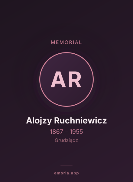 Memorial portrait of Alojzy Ruchniewicz