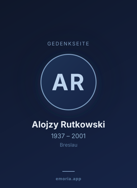 Gedenkportrait von Alojzy Rutkowski