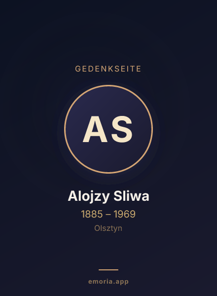Gedenkportrait von Alojzy Sliwa