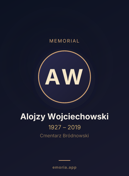 Memorial portrait of Alojzy Wojciechowski