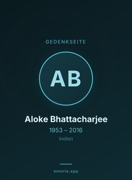 Gedenkportrait von Aloke Bhattacharjee