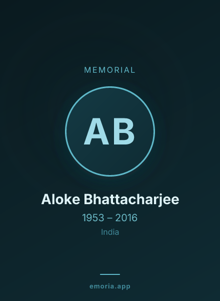 Memorial portrait of Aloke Bhattacharjee