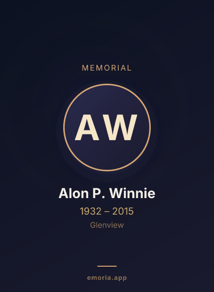 Memorial portrait of Alon P. Winnie