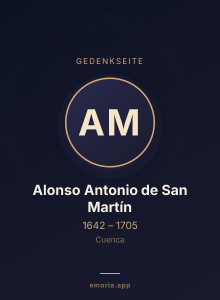 Gedenkportrait von Alonso Antonio de San Martín