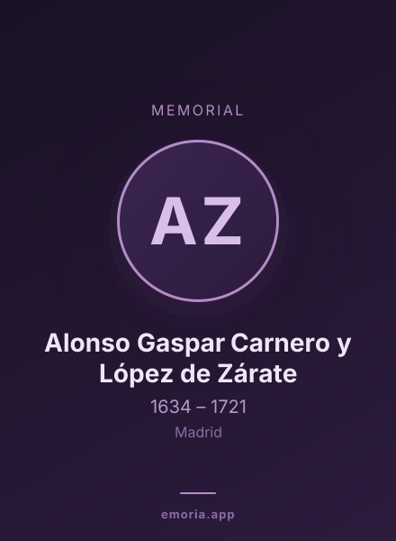 Memorial portrait of Alonso Gaspar Carnero y López de Zárate