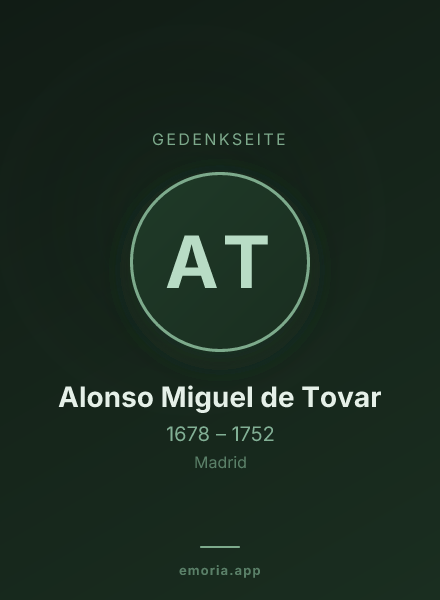 Gedenkportrait von Alonso Miguel de Tovar