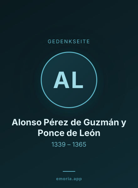Gedenkportrait von Alonso Pérez de Guzmán y Ponce de León