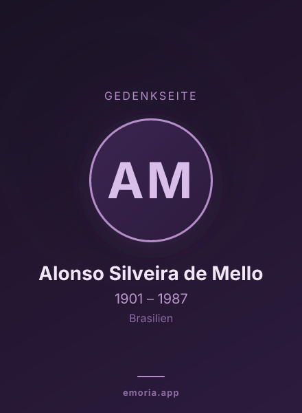 Gedenkportrait von Alonso Silveira de Mello