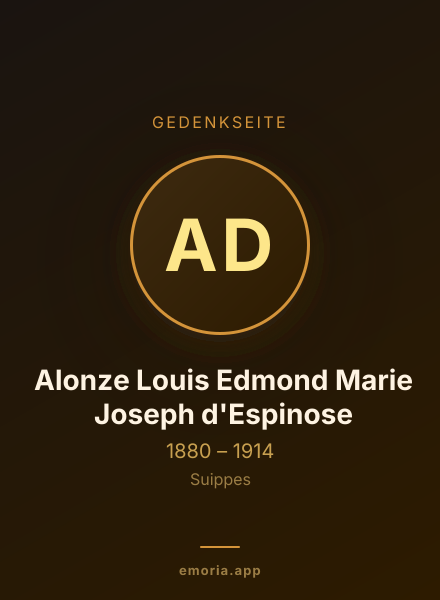 Gedenkportrait von Alonze Louis Edmond Marie Joseph d'Espinose