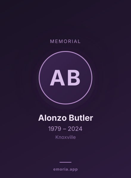 Memorial portrait of Alonzo Butler