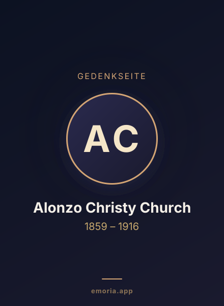 Gedenkportrait von Alonzo Christy Church