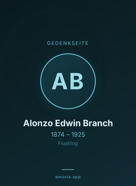 Gedenkportrait von Alonzo Edwin Branch