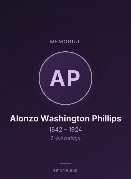 Memorial portrait of Alonzo Washington Phillips