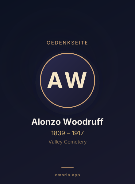 Gedenkportrait von Alonzo Woodruff