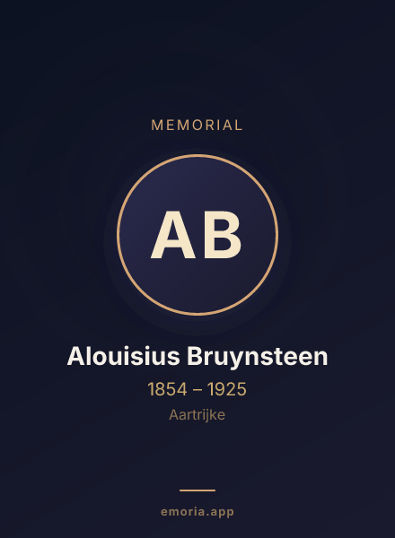 Memorial portrait of Alouisius Bruynsteen