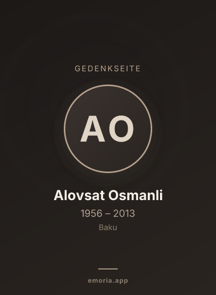 Gedenkportrait von Alovsat Osmanli