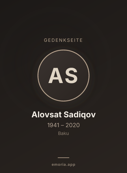 Gedenkportrait von Alovsat Sadiqov