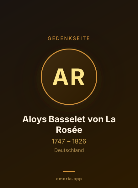 Gedenkportrait von Aloys Basselet von La Rosée