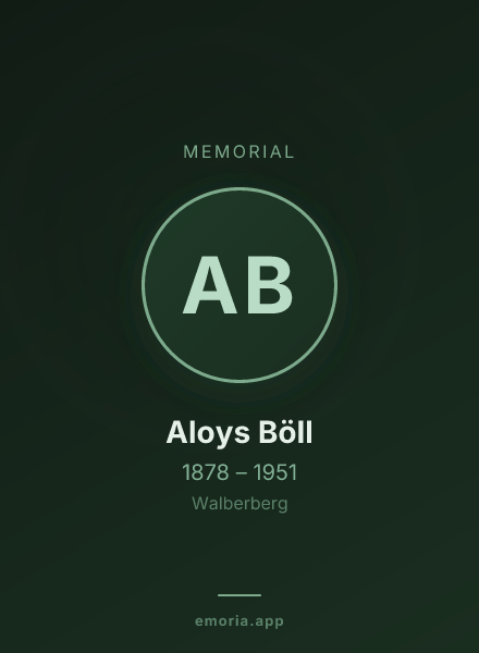 Memorial portrait of Aloys Böll