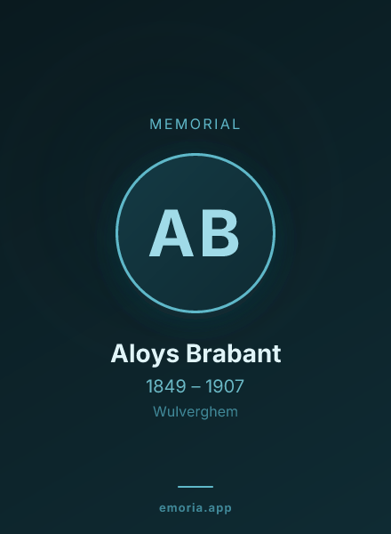 Memorial portrait of Aloys Brabant