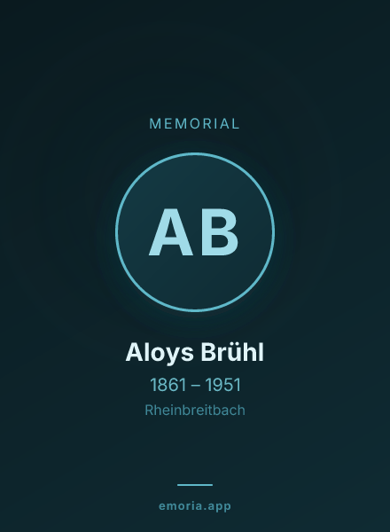 Memorial portrait of Aloys Brühl