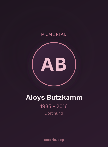 Memorial portrait of Aloys Butzkamm