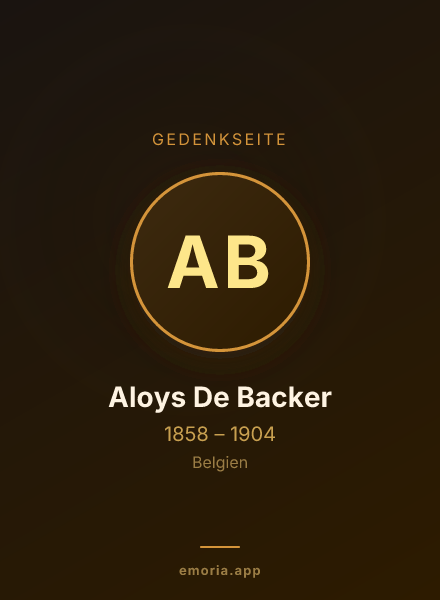 Gedenkportrait von Aloys De Backer