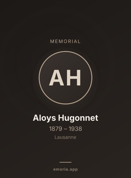 Memorial portrait of Aloys Hugonnet