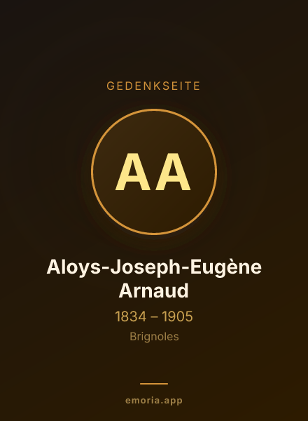 Gedenkportrait von Aloys-Joseph-Eugène Arnaud