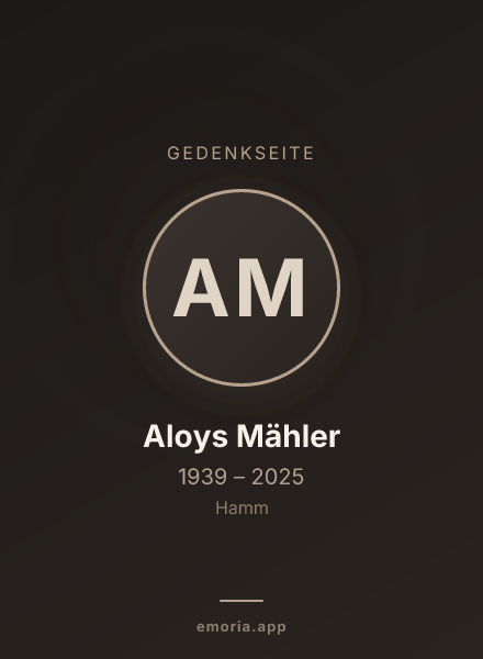 Gedenkportrait von Aloys Mähler