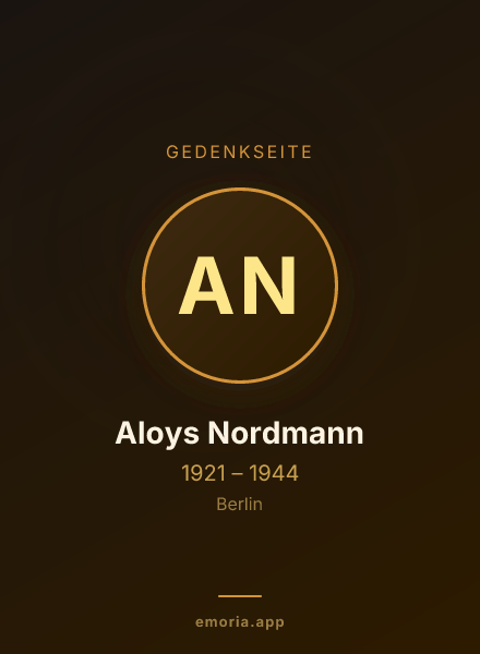 Gedenkportrait von Aloys Nordmann