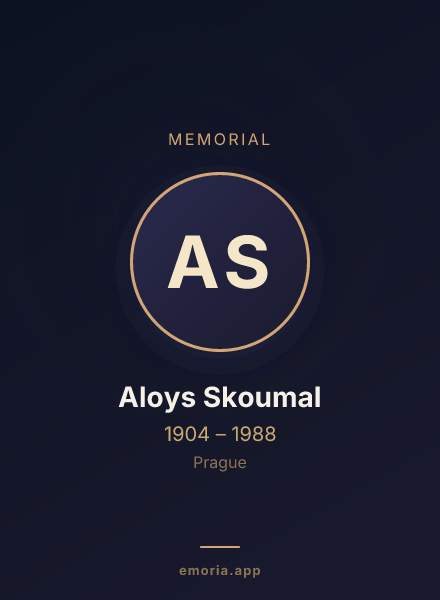 Memorial portrait of Aloys Skoumal